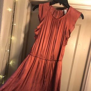 H&M Rose Pleated Dress